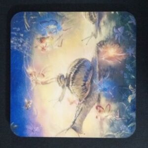 Fairy Riding Snail Art Tile
